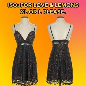 For Love And Lemons Black Lace Dress